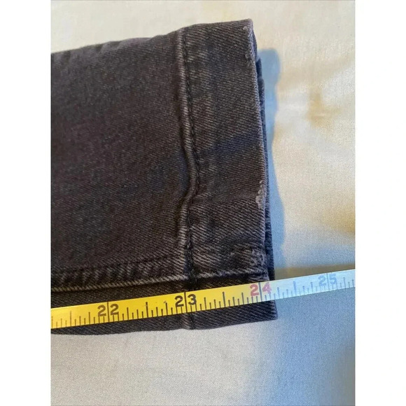 PILCRO & THE LETTERPRESS HIGH-RISE SLIM BUTTON FLY FADED BLACK DENIM JEANS SZ 25 - Picture 11 of 12